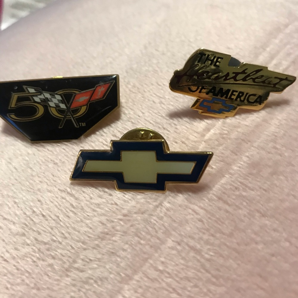 Set of 3 Chevrolet lapel pins